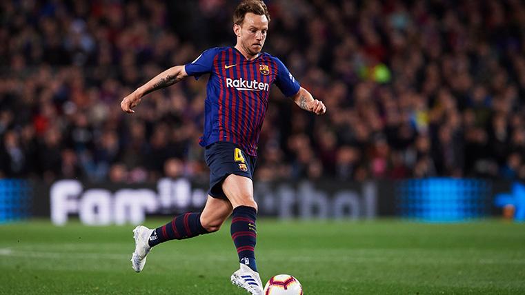 Ivan Rakitic, during a party with the FC Barcelona this season
