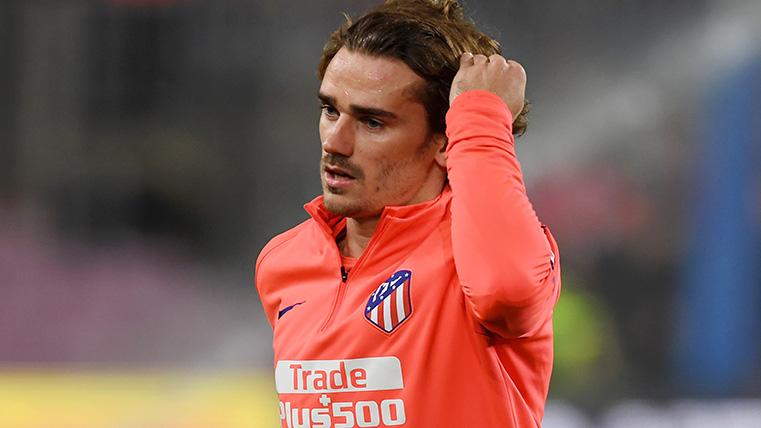 Antoine Griezmann, heating before a party with the Athletic