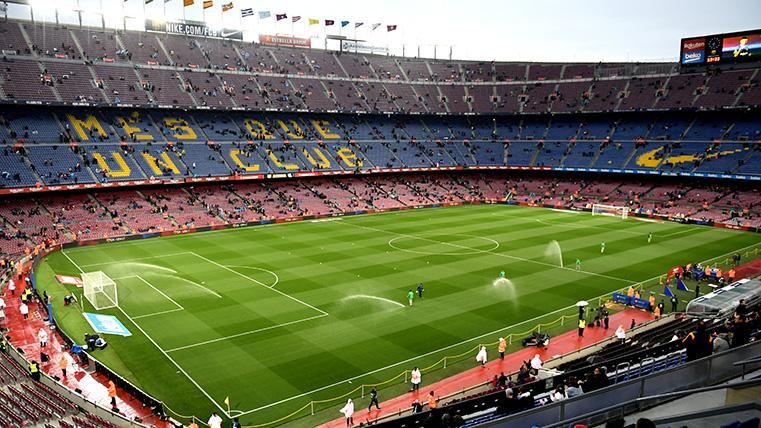 El Camp Nou, momentos antes del FC Barcelona-Getafe de Liga