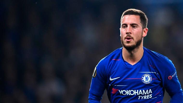 Eden Hazard in a party of Chelsea in the Premier League