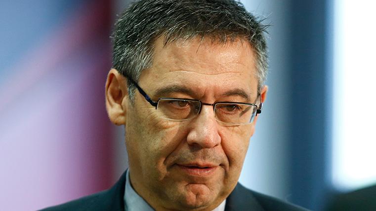 Josep Maria Bartomeu in an act of the FC Barcelona