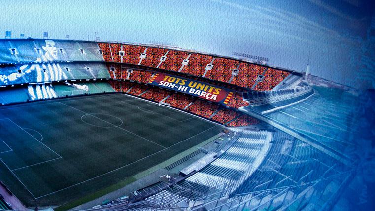 The tifo of the Barcelona against Valencia