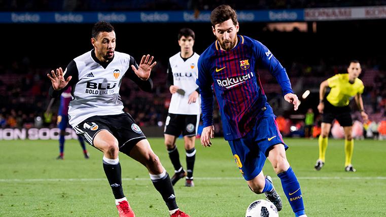 Leo Messi, durante un partido de Copa del Rey contra el Valencia