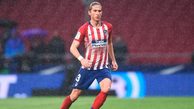 Filipe Luis in a party of the Athletic of Madrid