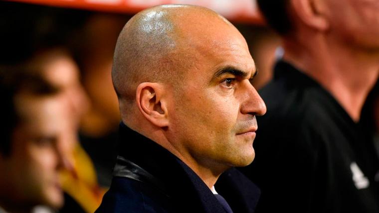Roberto Martínez in a party of the selection of Belgium