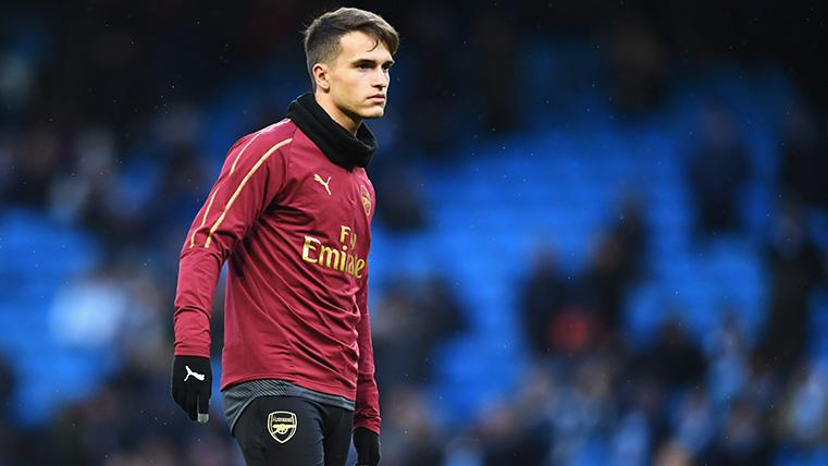 Denis Suárez, during a warming with the Arsenal