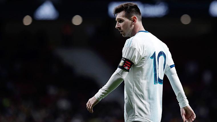 Leo Messi, durante un compromiso con la selección de Argentina