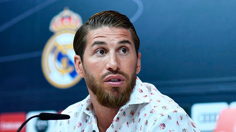 Sergio Ramos, en rueda de prensa este jueves con el Real Madrid