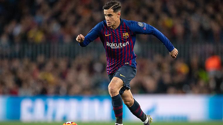 Philippe Coutinho, during a party contested in the Camp Nou
