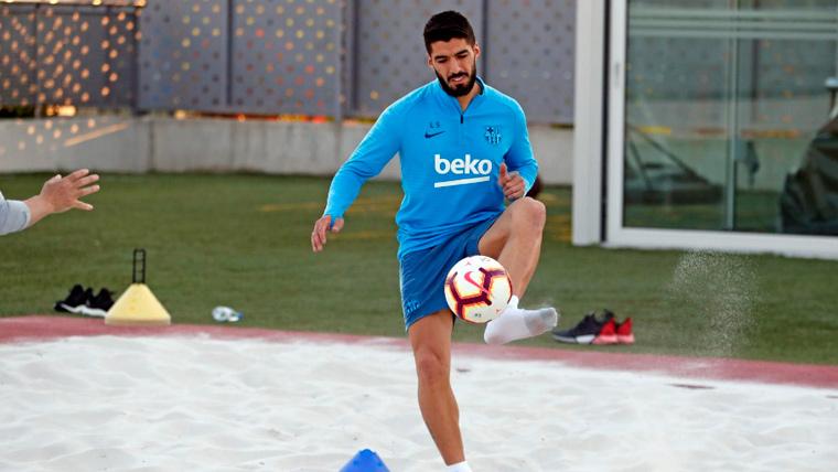 Luis Suárez in a training of the FC Barcelona | FCB