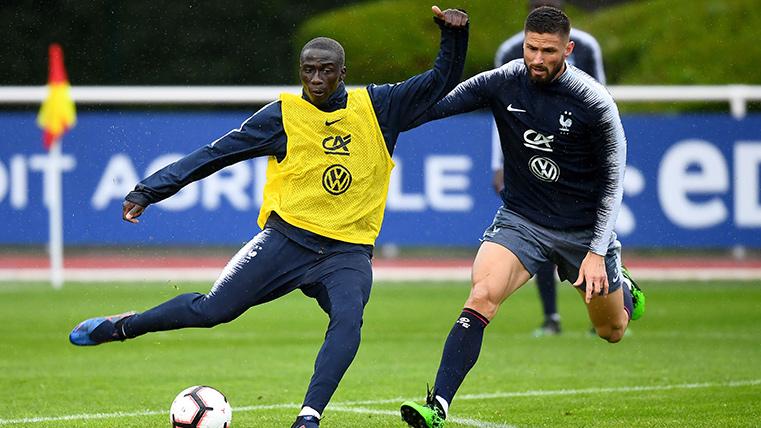 Ferland Mendy, during a training with the selection of France
