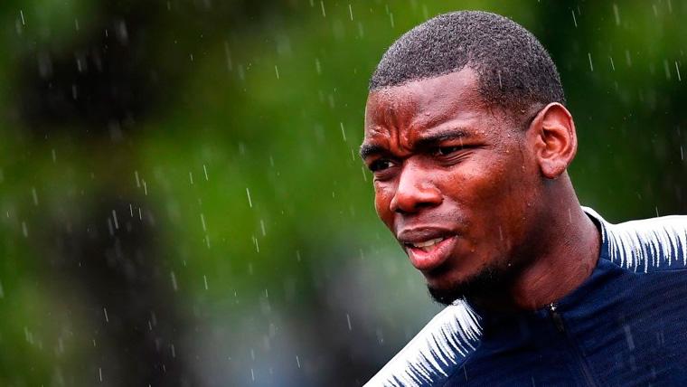 Paul Pogba in a training of the selection of France