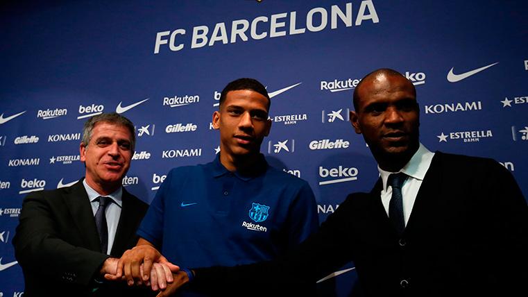 Jean-Clair Todibo, during his official presentation with the FC Barcelona