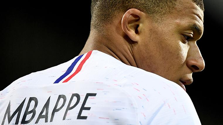 Kylian Mbappé, durante un partido con la selección de Francia