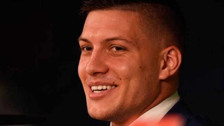 Luka Jovic, during the press conference