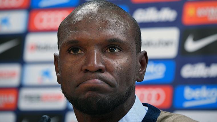 Éric Abidal, in press conference like technical secretary of the Barça