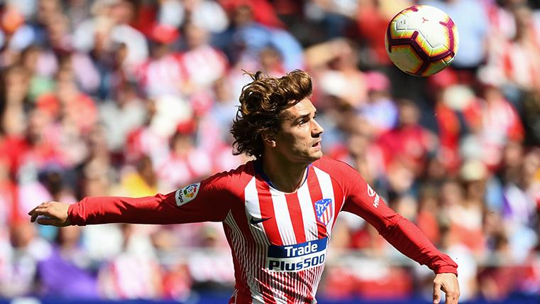 Antoine Griezmann, durante un encuentro con el Atlético de Madrid este curso