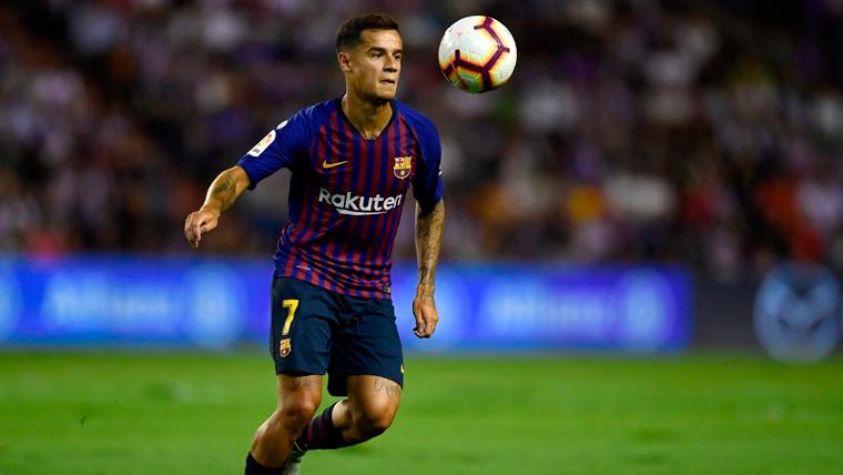 Philippe Coutinho in a party of the FC Barcelona