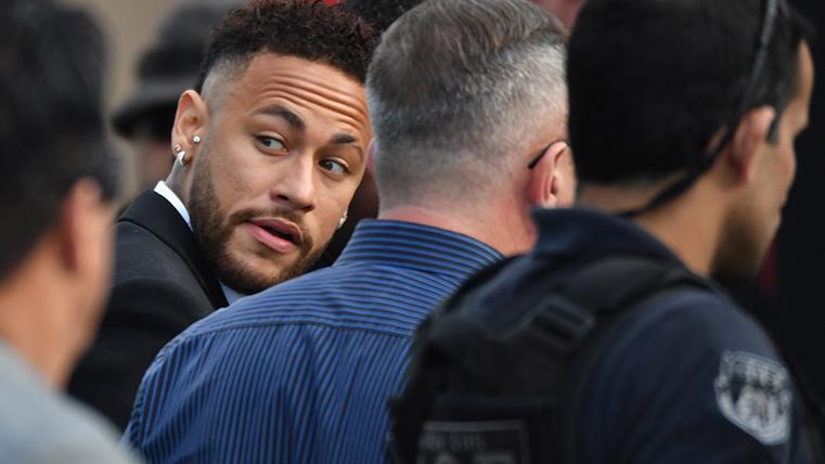 Neymar Jr, during the last sight in front of the judges by the indictment of rape