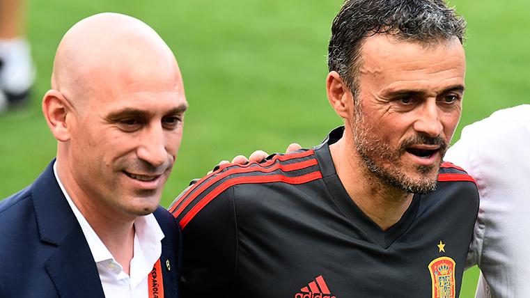 Luis Rubiales and Luis Enrique, in an image of archive