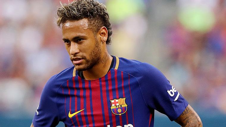 Neymar en un partido con el FC Barcelona