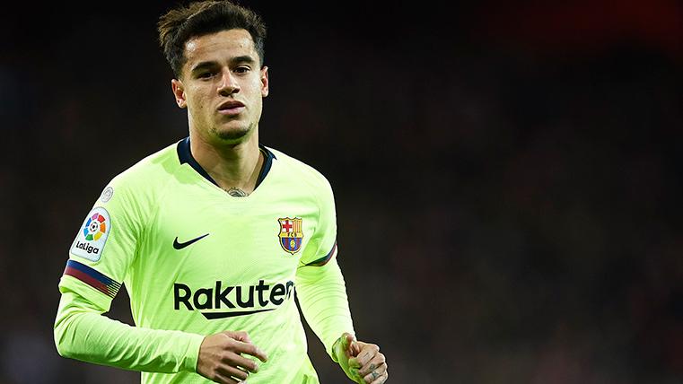 Philippe Coutinho, during a party of League with the FC Barcelona