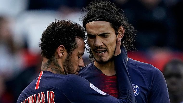 Neymar And Cavani in a party of the PSG