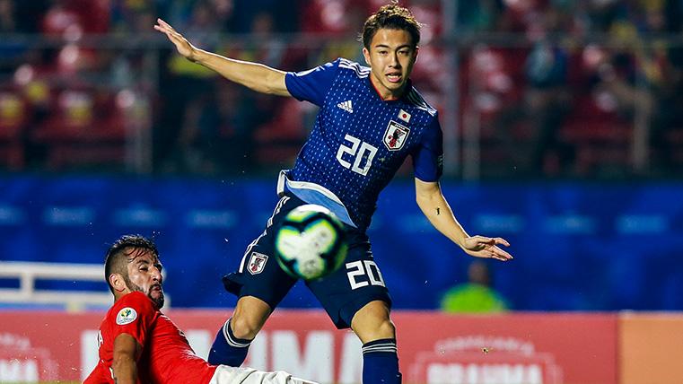 Hiroki Ave en el partido de Japón contra Chile