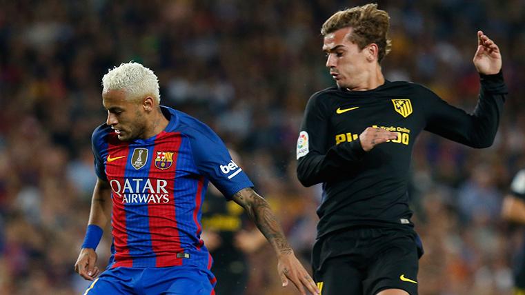Neymar Jr y Antoine Griezmann, cara a cara en un Atlético-Barça
