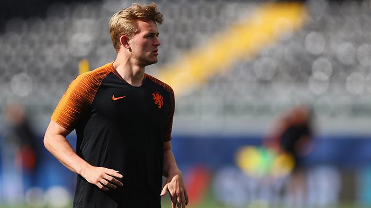 Matthijs Of Ligt, during a train with the Dutch selection