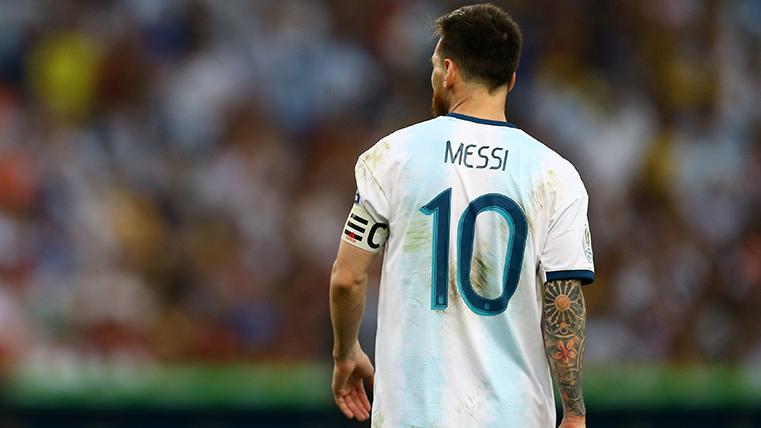 Leo Messi, durante un partido con Argentina en la Copa América 2019
