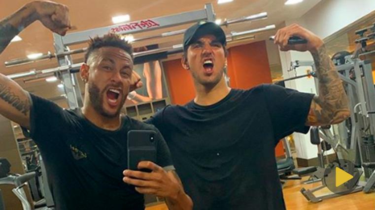 Neymar Jr, exercising to recover  of the injury