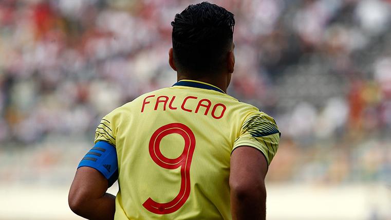 Radamel Falcao, during a party with the selection of Colombia