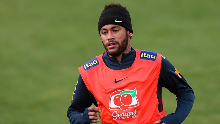 Neymar Jr, durante un entrenamiento con la selección de Brasil