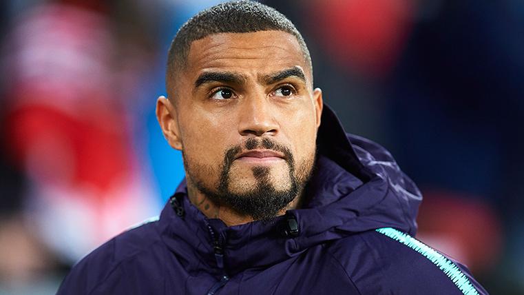 Kevin-Prince Boateng, during a warming with the FC Barcelona