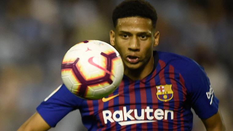 Jean-Clair Todibo, during a party with the first team of the FC Barcelona