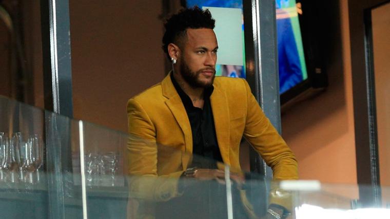 Neymar In the terracing of the Stadium Mineirao during a Brazil-Argentina