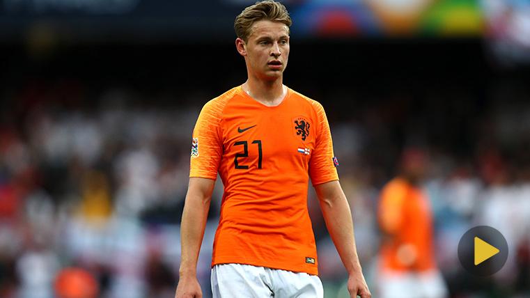 Frenkie Of Jong, during a party contested with the selection of Holland