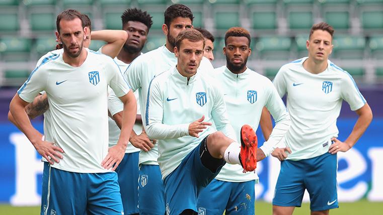 Antoine Griezmann, during a train with the Athletic of Madrid
