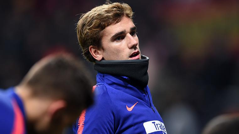 Antoine Griezmann, before a party with the Athletic of Madrid