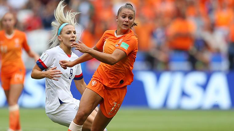 Lieke Martens en la final del Mundial con Holanda