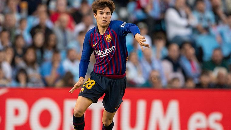 Riqui Puig, during a party with the FC Barcelona this last season