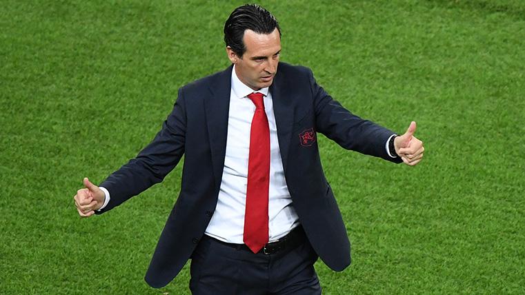 Unai Emery in the final of the Europe League
