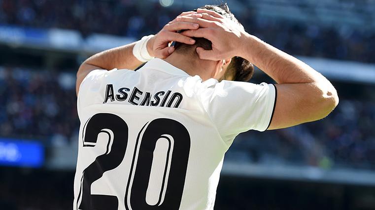 Marco Asensio, durante un partido con el Real Madrid