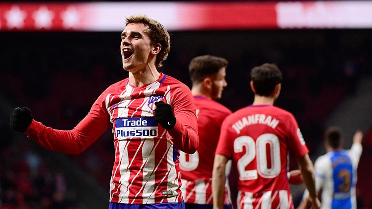 Antoine Griezmann, celebrating a goal with the Athletic