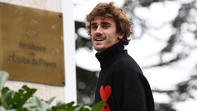 Antoine Griezmann, in the concentration of the selection of France