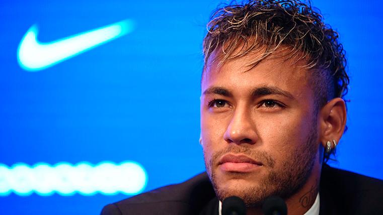 Neymar Jr, during a press conference in an image of archive