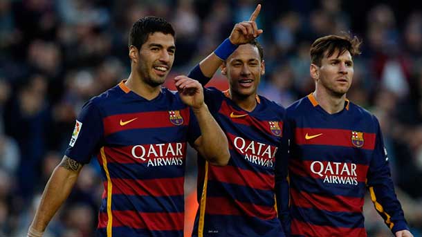 The forward of the fc barcelona are those that more goals have marked in this 2015 2016 of all europa