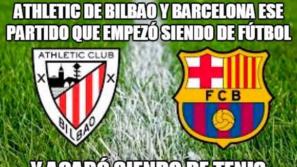 The goleada resembled a tennis match, the revenge and luis suárez, between the best memes of the party between fc barcelona and athletic