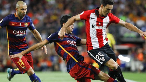 The captain of the fc barcelona analysed the party against the Basques